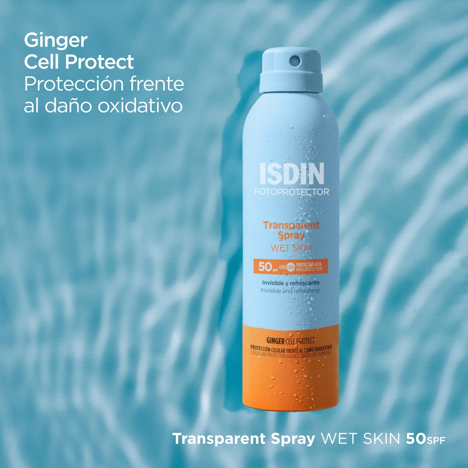 FOTOPROTECTOR ISDIN 50+ TRANSPARENT SPRAY WET SKIN (PROTECTOR SOLAR CORPORAL EN SPRAY)
